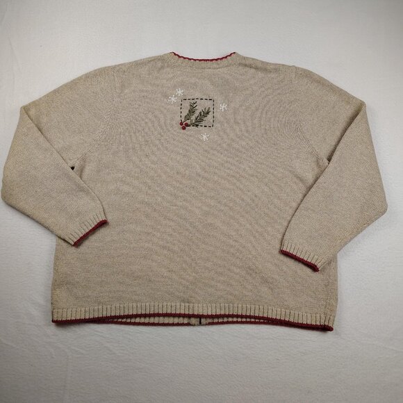 VTG Croft & Barrow Sweater Womens 2X Wool Blend Christmas Ice Skates - Picture 2 of 9